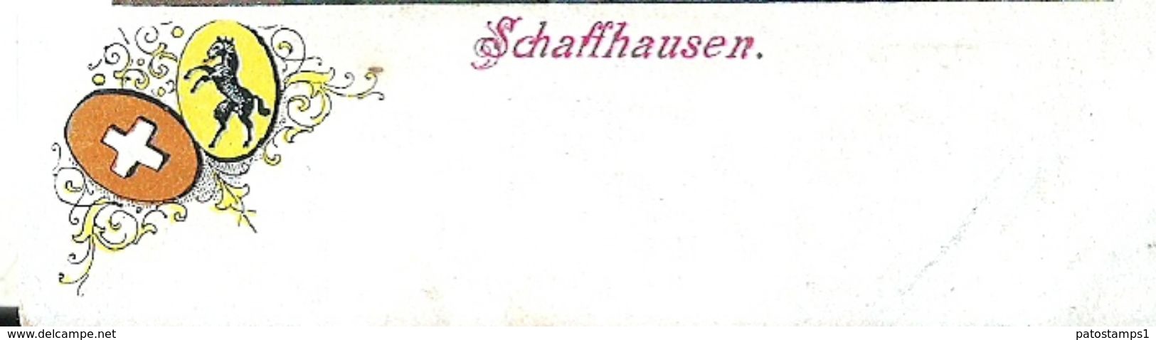 92158 SWITZERLAND SCHAFFHAUSEN HERALDRY COSTUMES WOMAN  POSTAL POSTCARD - Hausen Am Albis 