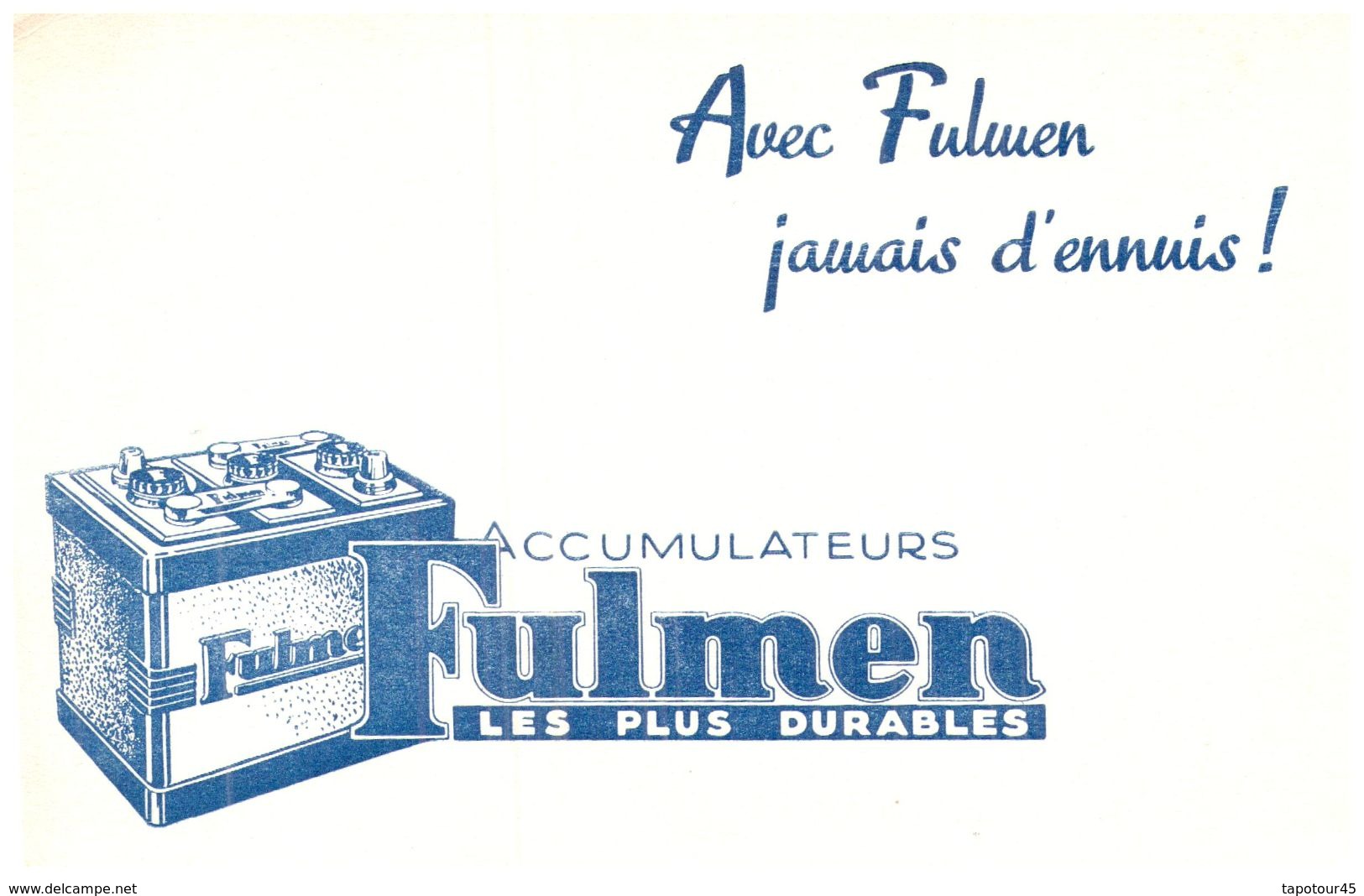 A F/Buvard Batterie "Fulmen"  (N= 1) - Automobil