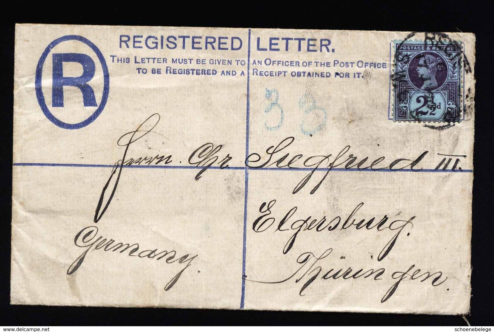 A5344) UK Grossbritannien Reg Cover 17.7.90 To Elgersburg / Germany - Storia Postale