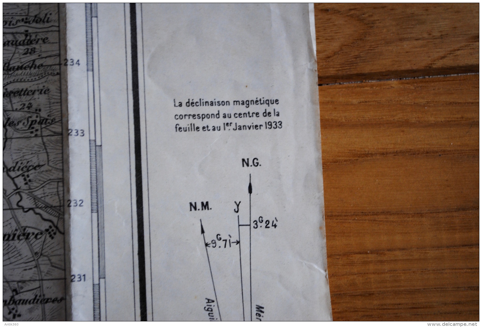 Lot de 5 anciennes cartes géographiques d'Etat Major des Armées région de Nantes Saint Nazaire Ancenis Loire Atlantique