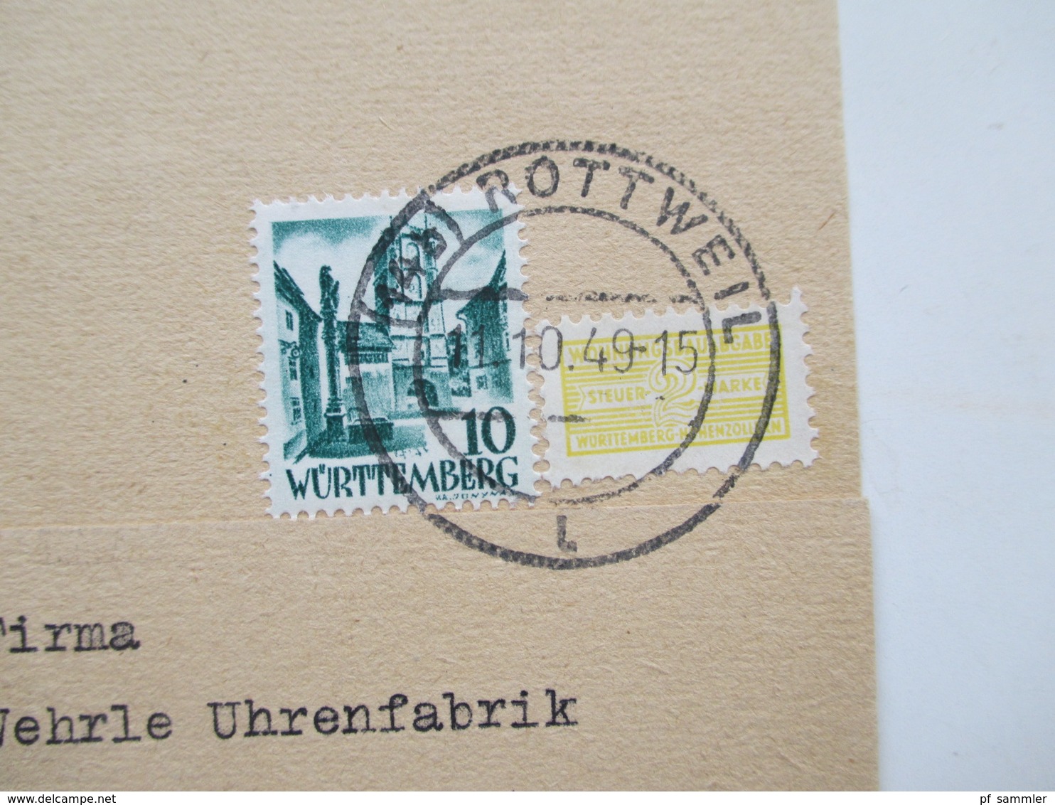 All. Besetzung Franz. Zone Württemberg 14 Postkarten / Firmenkorrespondenz! MiF mit Wohnungsbau Abgabe