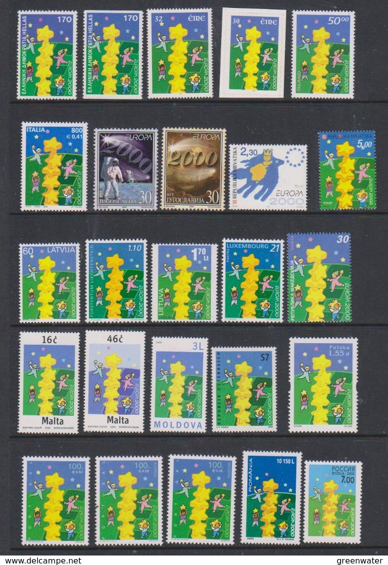 Europa Cept 2000 Year Set 58 Countries (without M/s) (see Scan, What You See Is What You Get) ** Mnh (38264) Promo - 2000