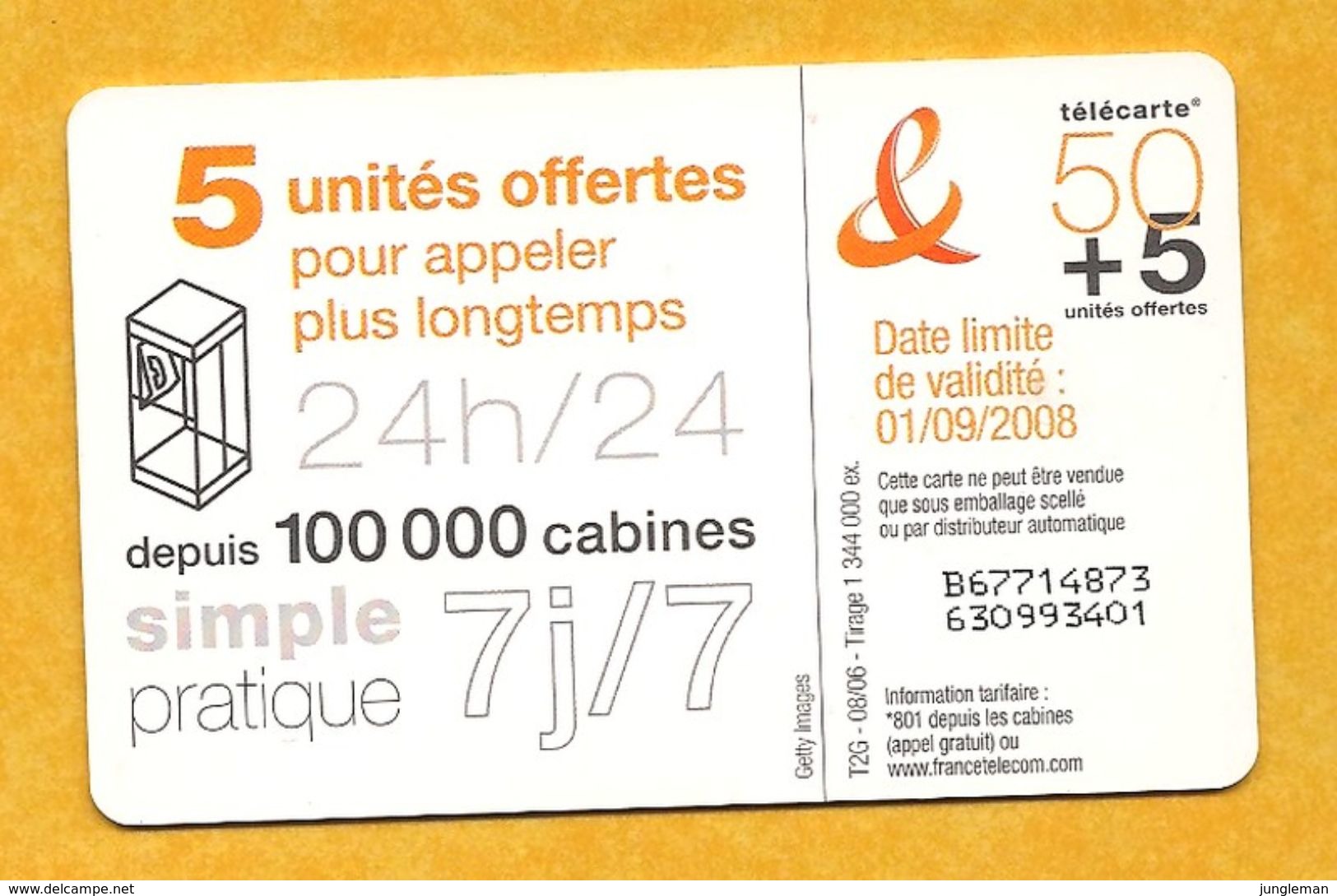 Télécarte 50 Unités + 5 Offertes - Jeune Acrobate - 2006 - 2006