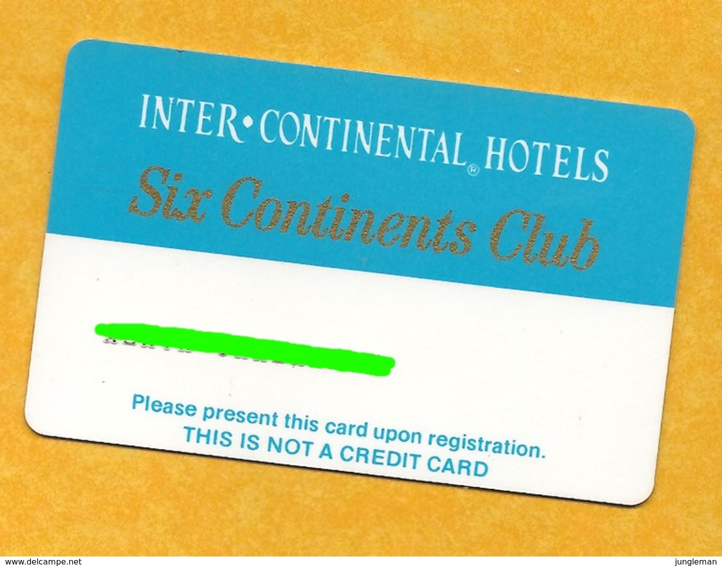 Carte Inter Continental Hôtels - Six Continents Club - Périmée - Hotel Key Cards