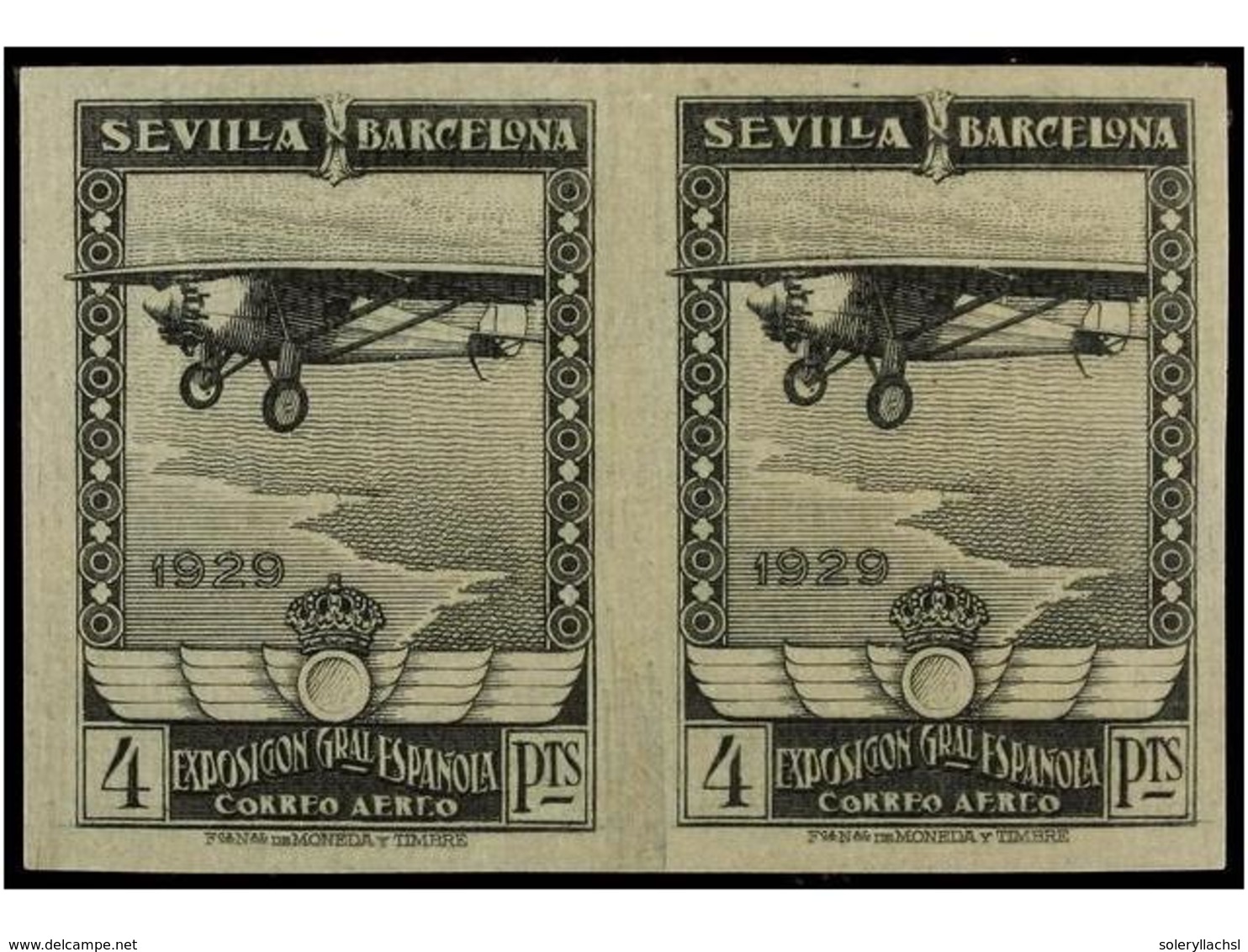 396 ** ESPAÑA. Ed.448/53s (2). SERIE COMPLETA En Parejas<B> SIN DENTAR.</B> LUJO. Cat. 1.810?. - Altri & Non Classificati