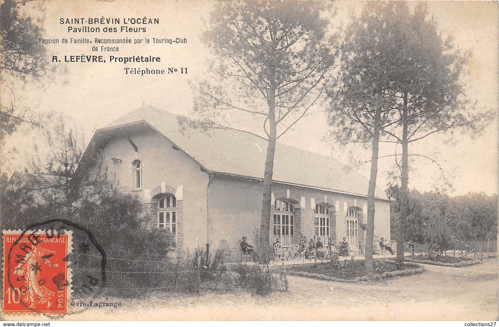 44-SAINT-BREVIN-L'OCEAN- PAVILLON DES FLEURS, PENSION DE FAMILLE , RECOMMANDEE PAR LE TOURING-CLUB - Saint-Brevin-l'Océan