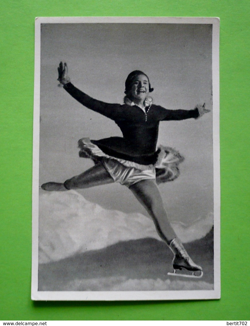 Image 120 X 80 - JEUX OLYMPIQUES 1932 - PATINAGE ARTISTIQUE -  SONJA HENIE Médaillée D'or     - Voir Détails Au Verso - Patinage Artistique