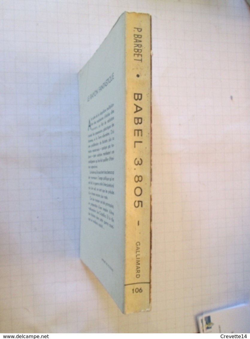 SF2012 : Science Fiction SF Anticipation HACHETTE  / LE RAYON FANTASTIQUE N°106 BABEL 3805 / PIERRE BARBET ,  Cotait Déj - Le Rayon Fantastique