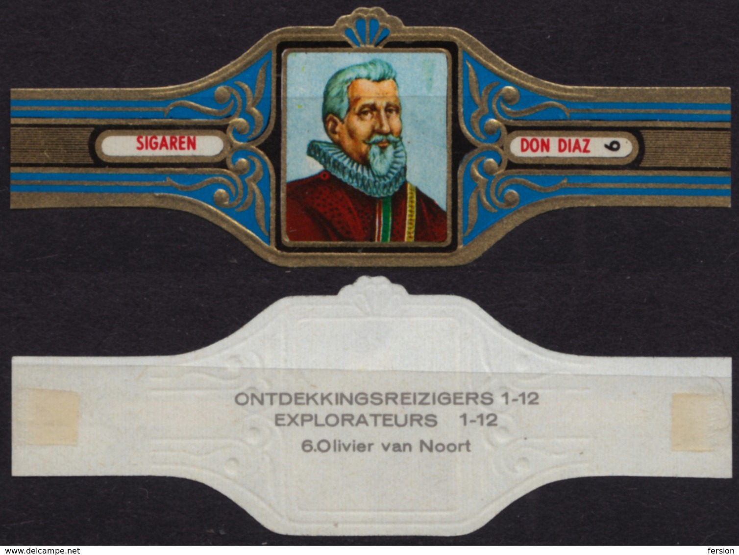 Olivier Van Noort Netherlands - Explorers Ontdekkingsreizigers Belgium DON DIAZ Sigaren CIGAR CIGARS Label Vignette - Etiquettes