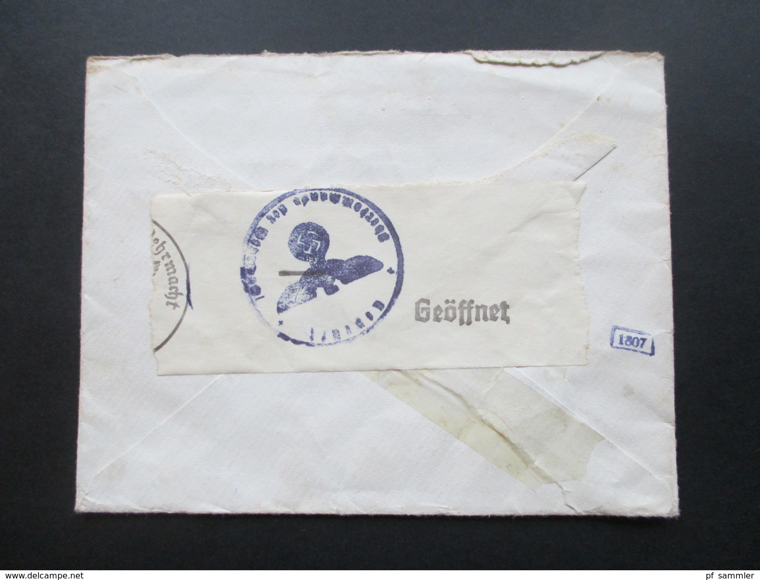 USA 1939 / 40 Flugpostmarke Transatlantikflug New York - Marseille. Air Mail. OKW Zensur. Weitergeleitet / Hands. Vermer - Cartas & Documentos