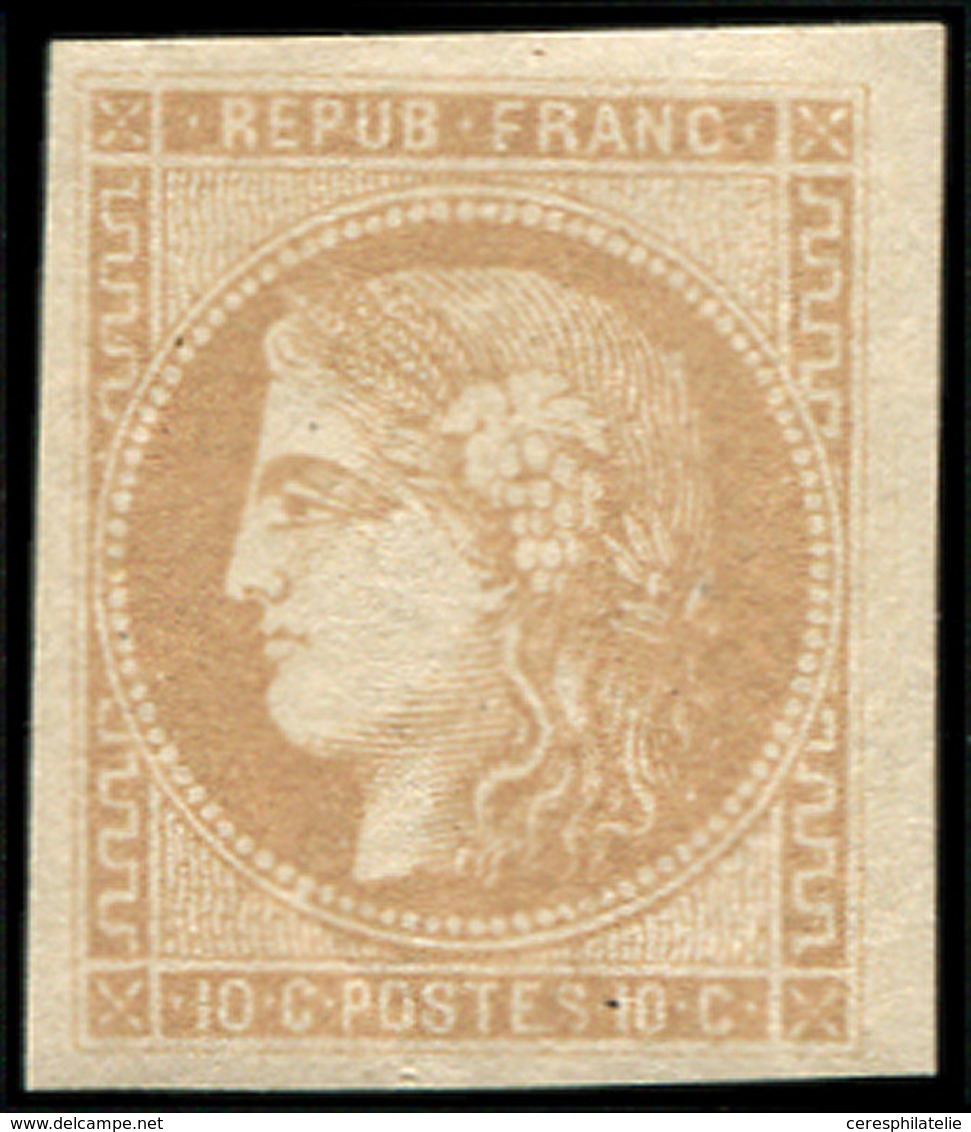* EMISSION DE BORDEAUX 43A  10c. Bistre, R I, Petit Bdf, TTB - 1870 Emissione Di Bordeaux