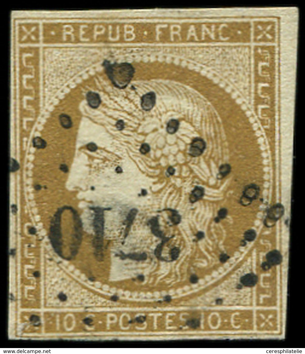 LETTRES ET OBLITERATIONS D'ALGERIE N°1 Obl. PC 3710 D'ALGER, TB. C - 1849-1876: Periodo Classico