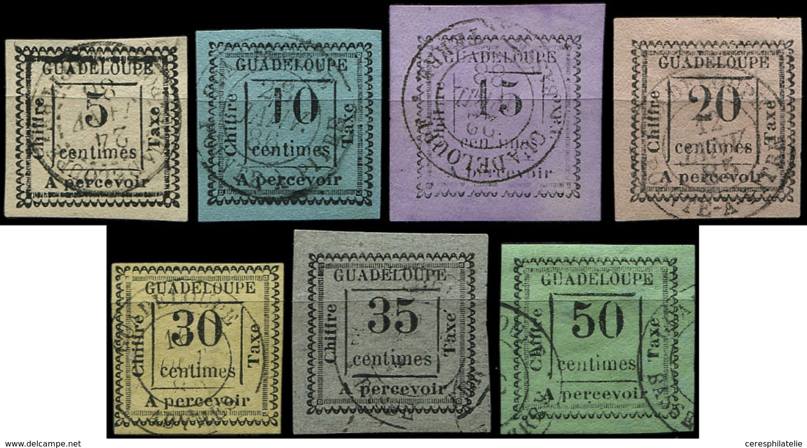 GUADELOUPE Taxe 6/12 : Série De 1884, Obl., TB - Other & Unclassified