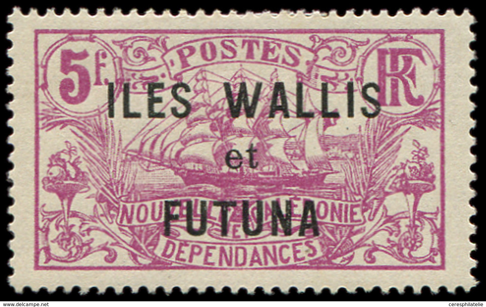 * WALLIS ET FUTUNA 37a : 5f. Lilas Rose, SANS La Surcharge 3f., TB. Br - Unused Stamps