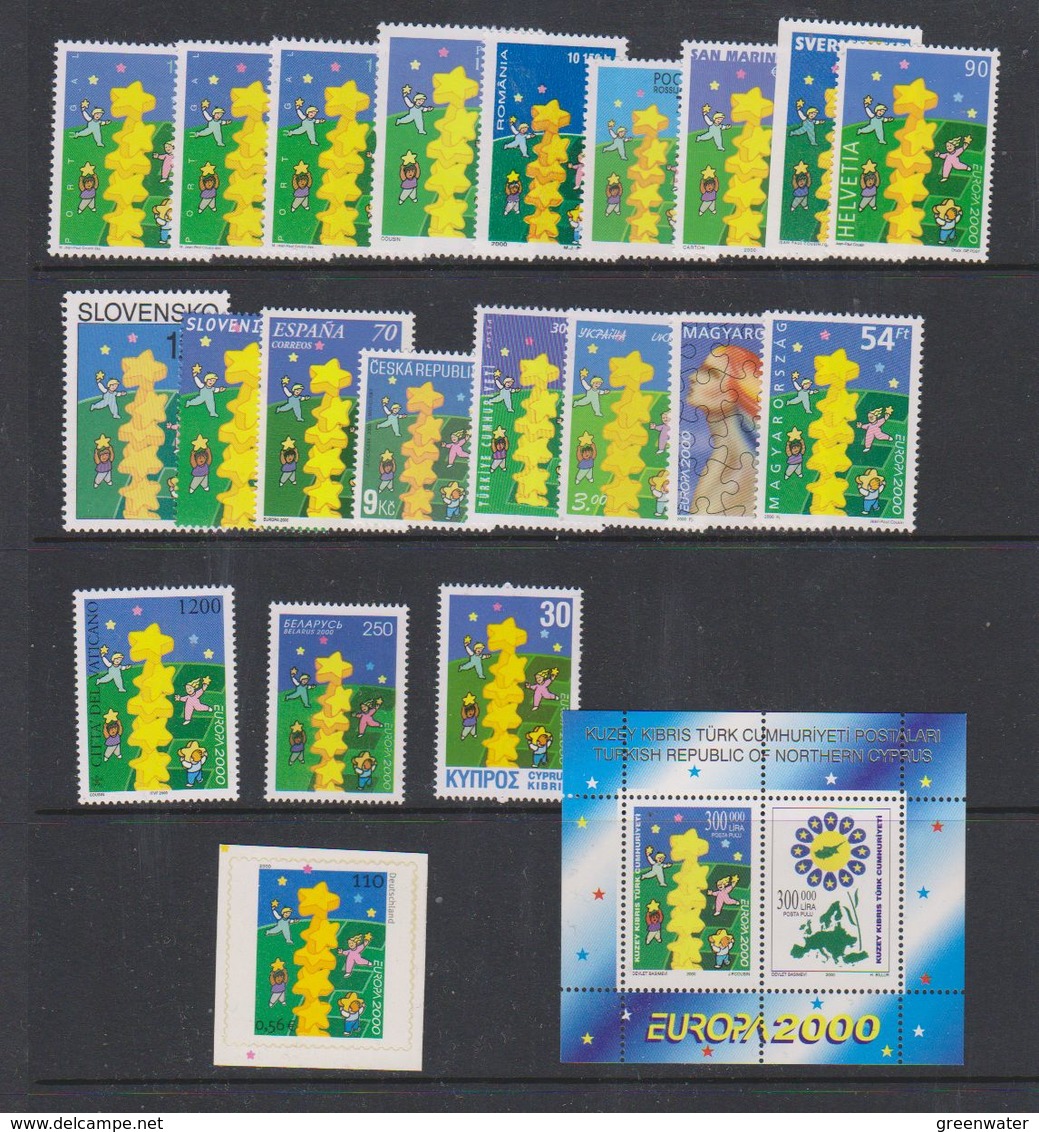 Europa Cept 2000 Year Set 58 Countries (without M/s) (see Scan, What You See Is What You Get) ** Mnh (38295) Promo - 2000