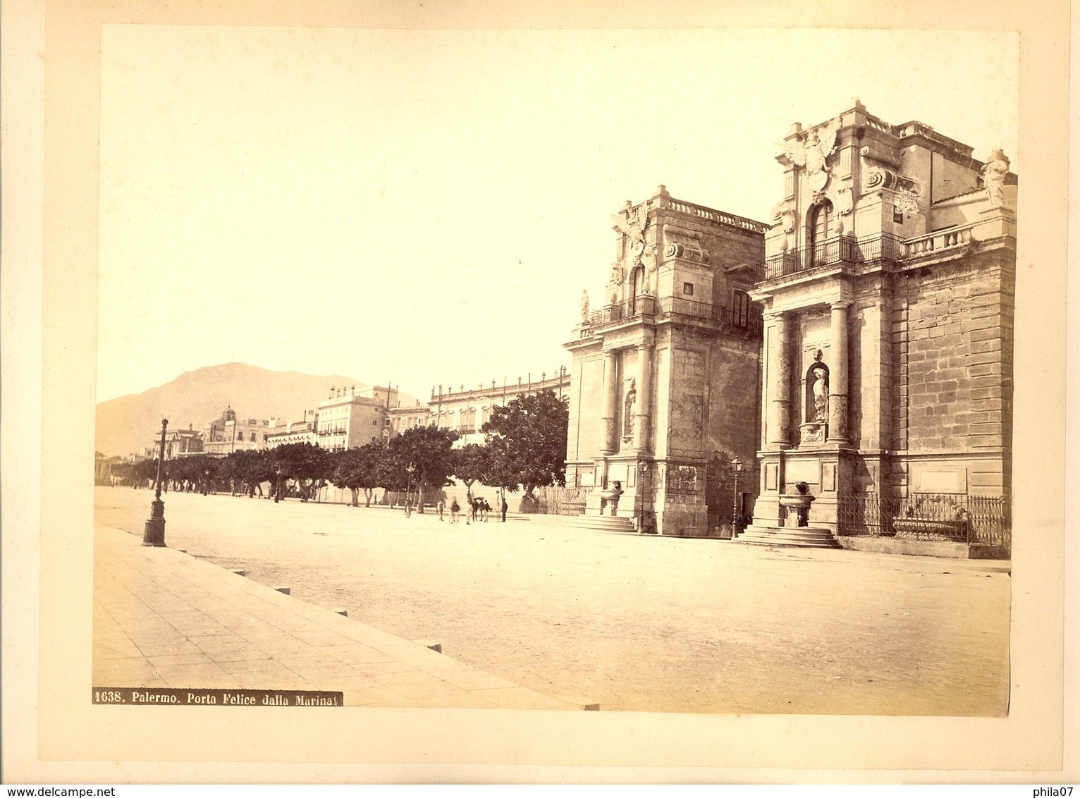 Italy - 1638 Palermo Porta Felice Dalla Marina, Photo Dimension Cca 25,3x19 Cm / 3 Scans - Anciennes (Av. 1900)