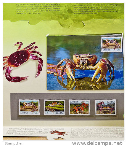 Folio 2010 Taiwan Crabs Stamps Fauna Crab Coastline - Collections, Lots & Séries