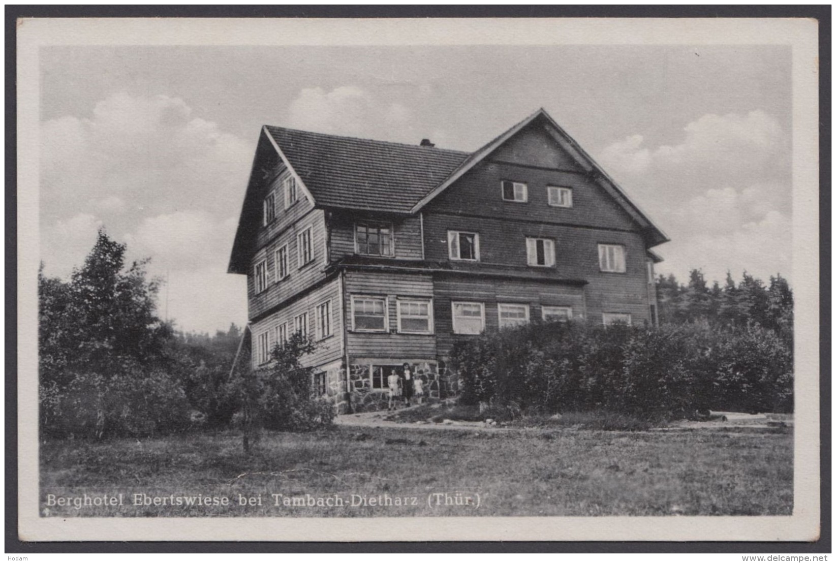 "Tambach-Dietharz", Berghotel Ebertswiese, Fotokarte, 1954 - Tambach-Dietharz