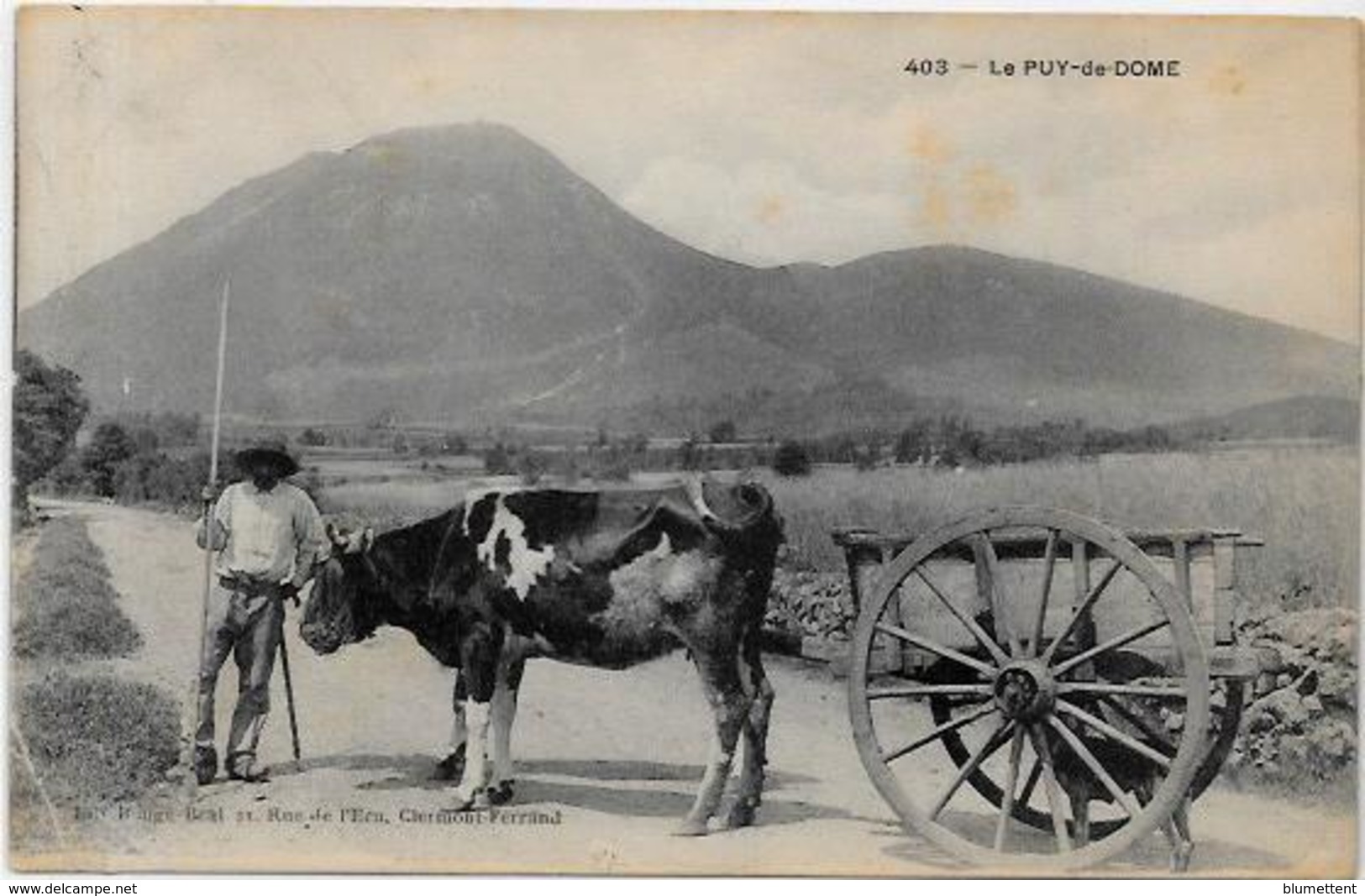 CPA Région Auvergne Métier Circulé Attelage - Auvergne