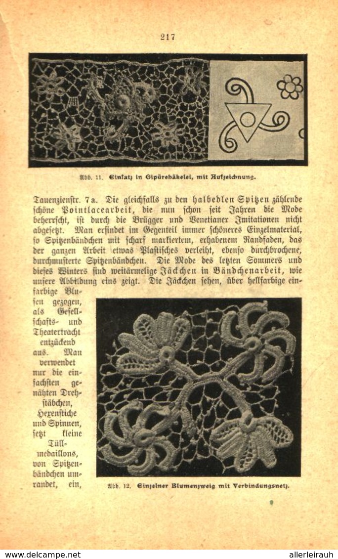 Moderne Spitzen/ Druck, Entnommen Aus Kalender / 1907 - Empaques