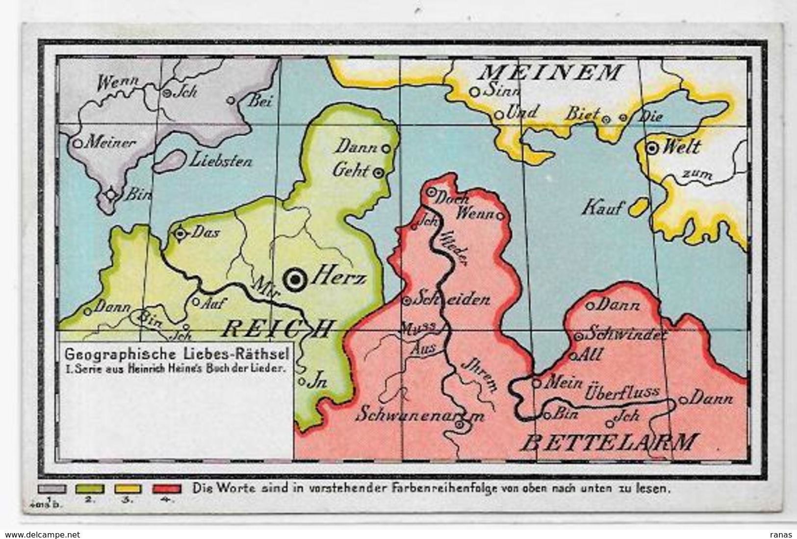 CPA Surréalisme Carte Maps Satirique Lituanie Pologne Croatie Non Circulé - Maps