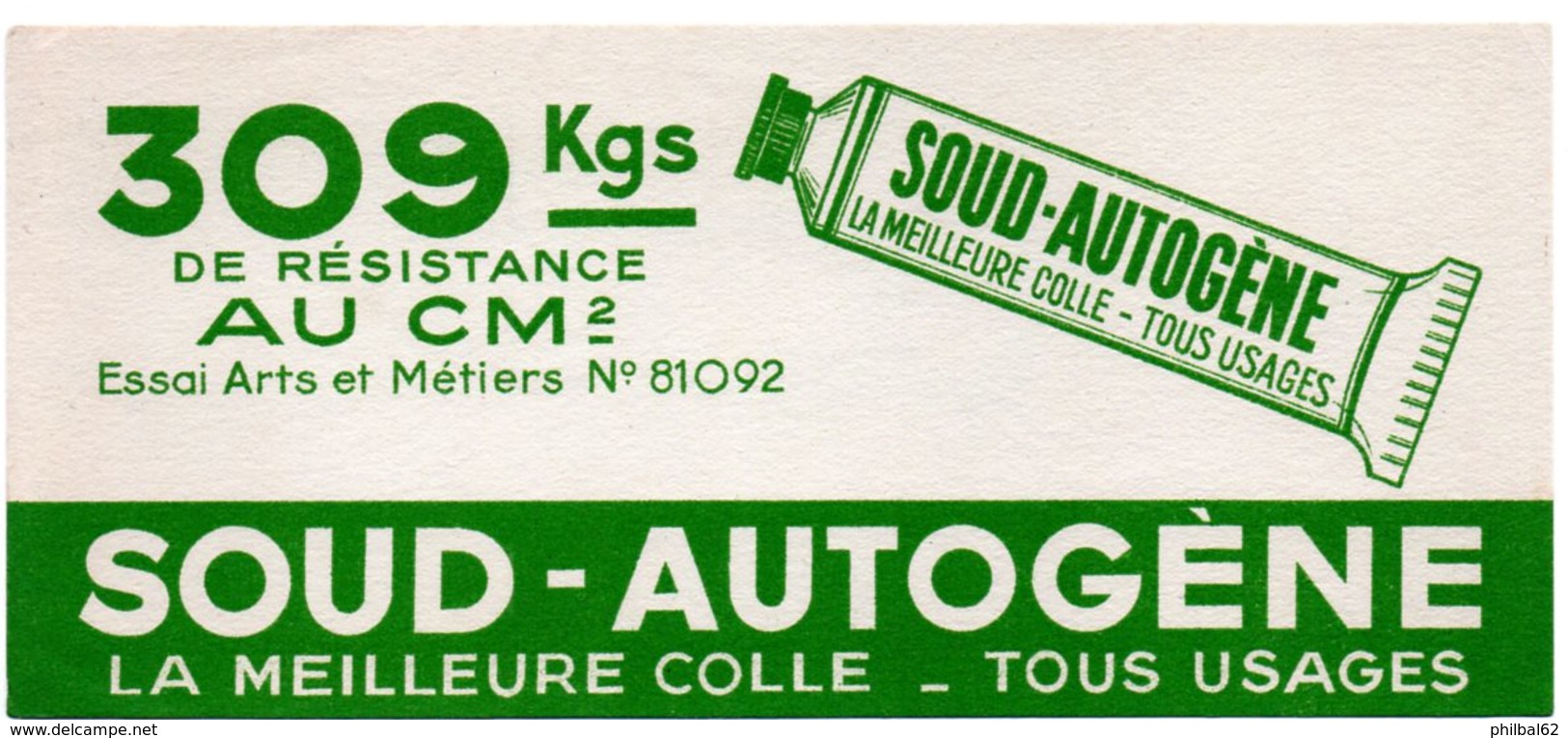 Buvard Colle Soud-autogène, Colle Tous Usages. - C