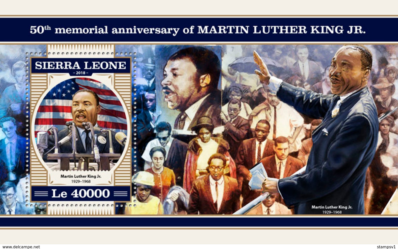 Sierra Leone. 2018 50th Memorial Anniversary Of Martin Luther King Jr. (201b) - Martin Luther King