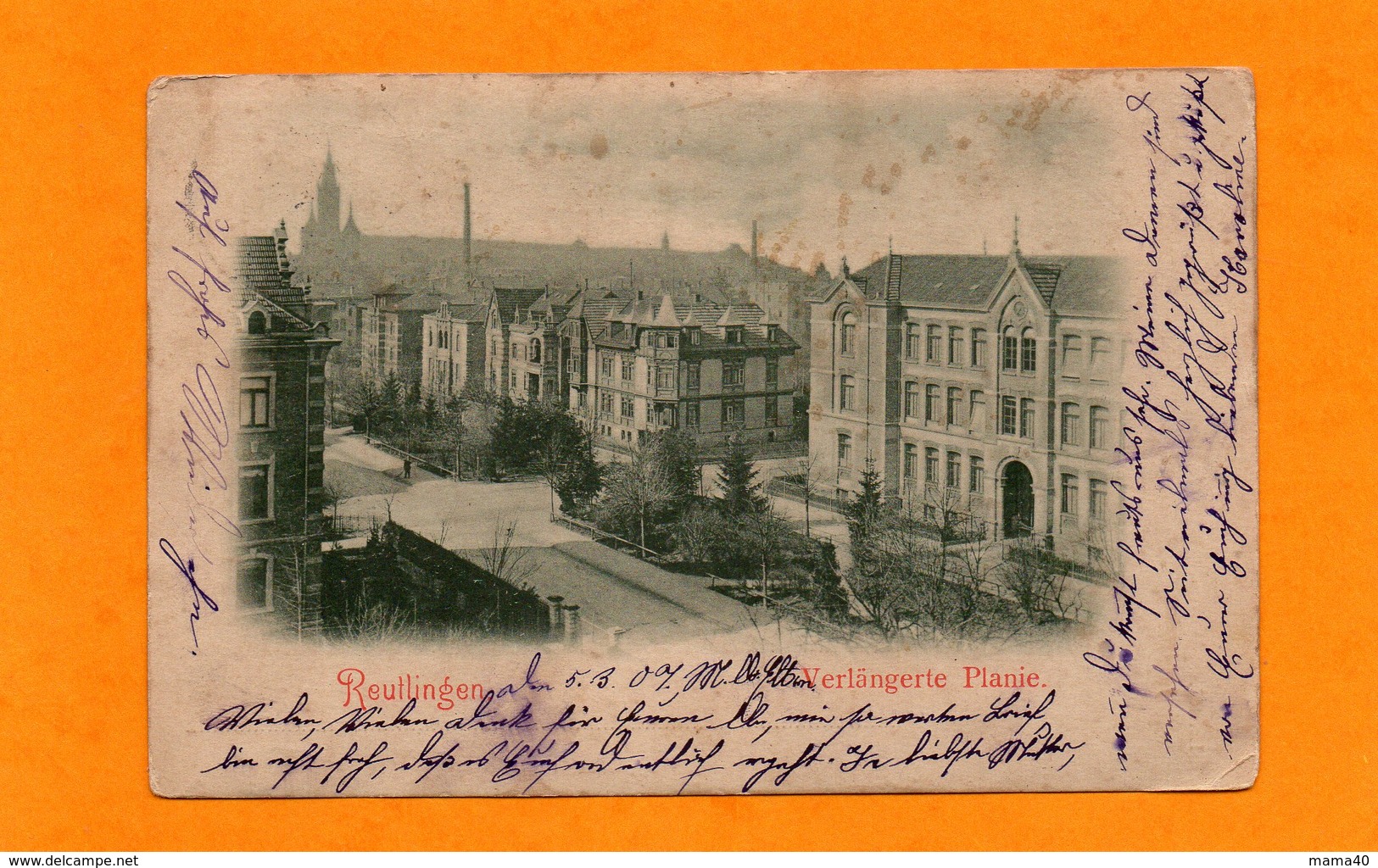 CPA DE 1907 - ALLEMAGNE - REUTLINGEN - VERLANGERTE PLANIE - Reutlingen