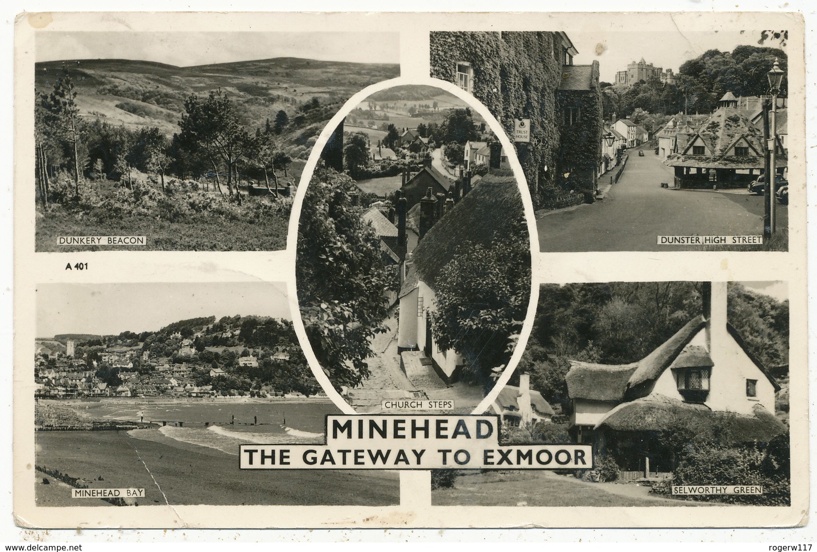 Minehead, The Gateway To Exmoor, 1957 Postcard - Minehead