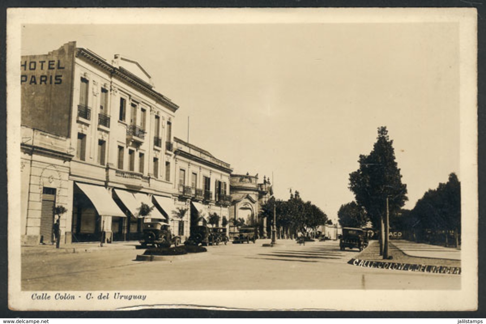 309 ARGENTINA: CONCEPCIÓN DEL URUGUAY: Colón Street, Hotel Paris, Circa 1943, VF Quality - Argentina