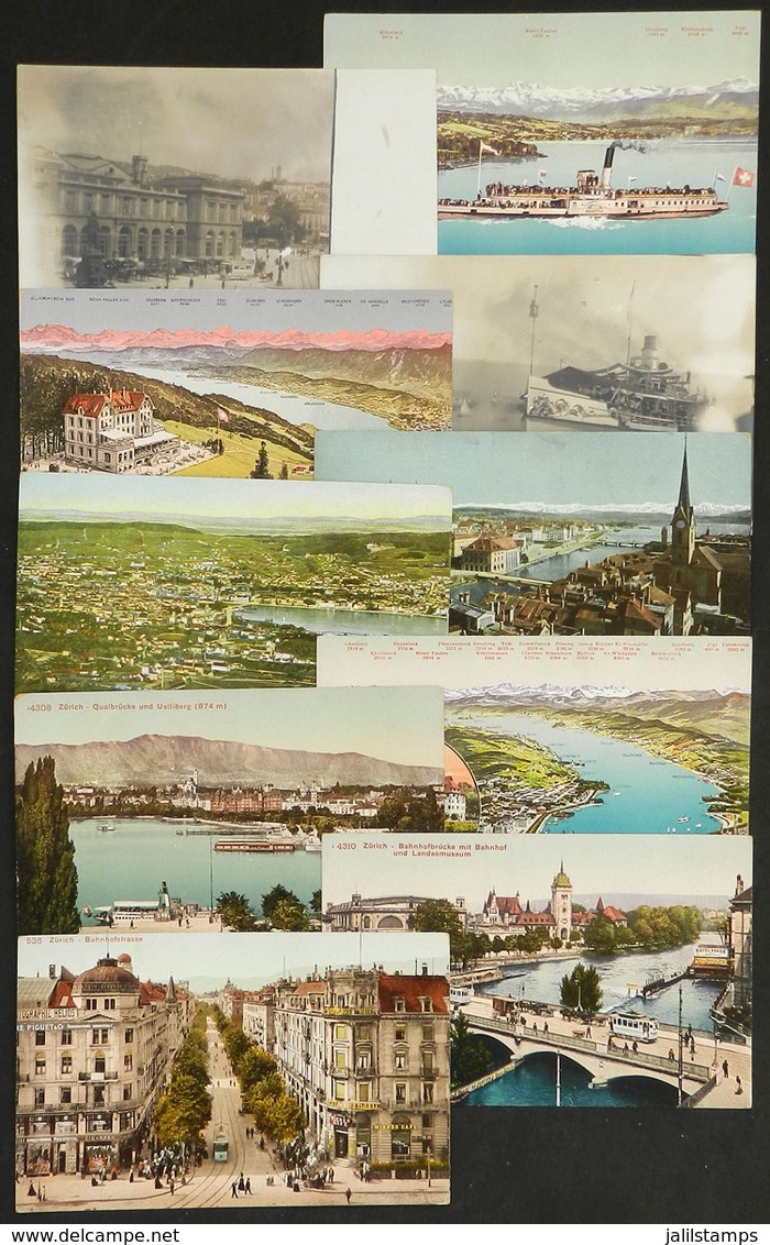 1504 SWITZERLAND: ZURICH: 10 Varied And Nice Views, VF Quality - Zürich