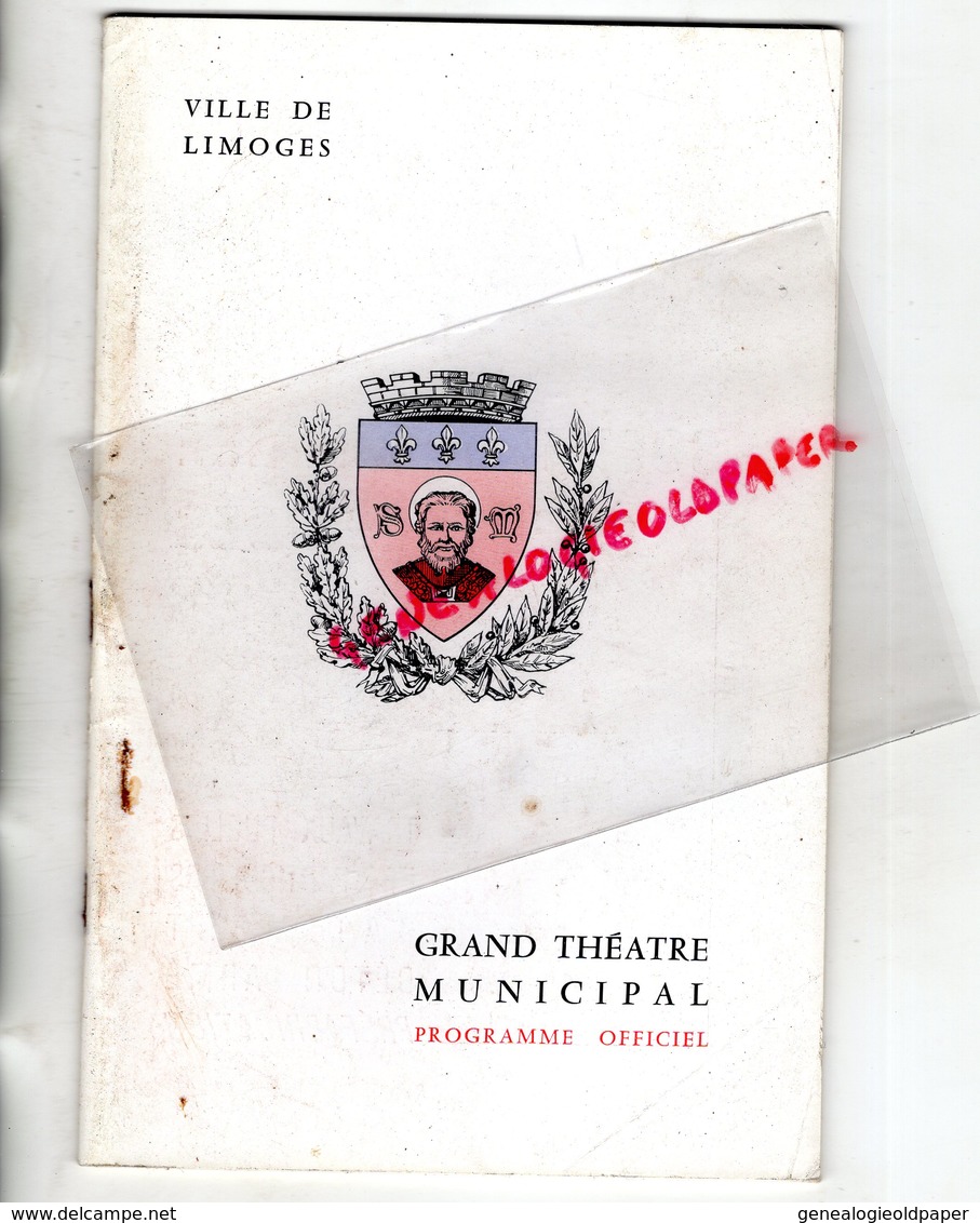 87-LIMOGES-PROGRAMME THEATRE 66-67- BOCCACE-FRANZ DE SUPPE-GEORGES VEYRAL-PANTINI-EVA DELCANTE-REY-VIDAL-BOURDON-LAMOUR - Programma's