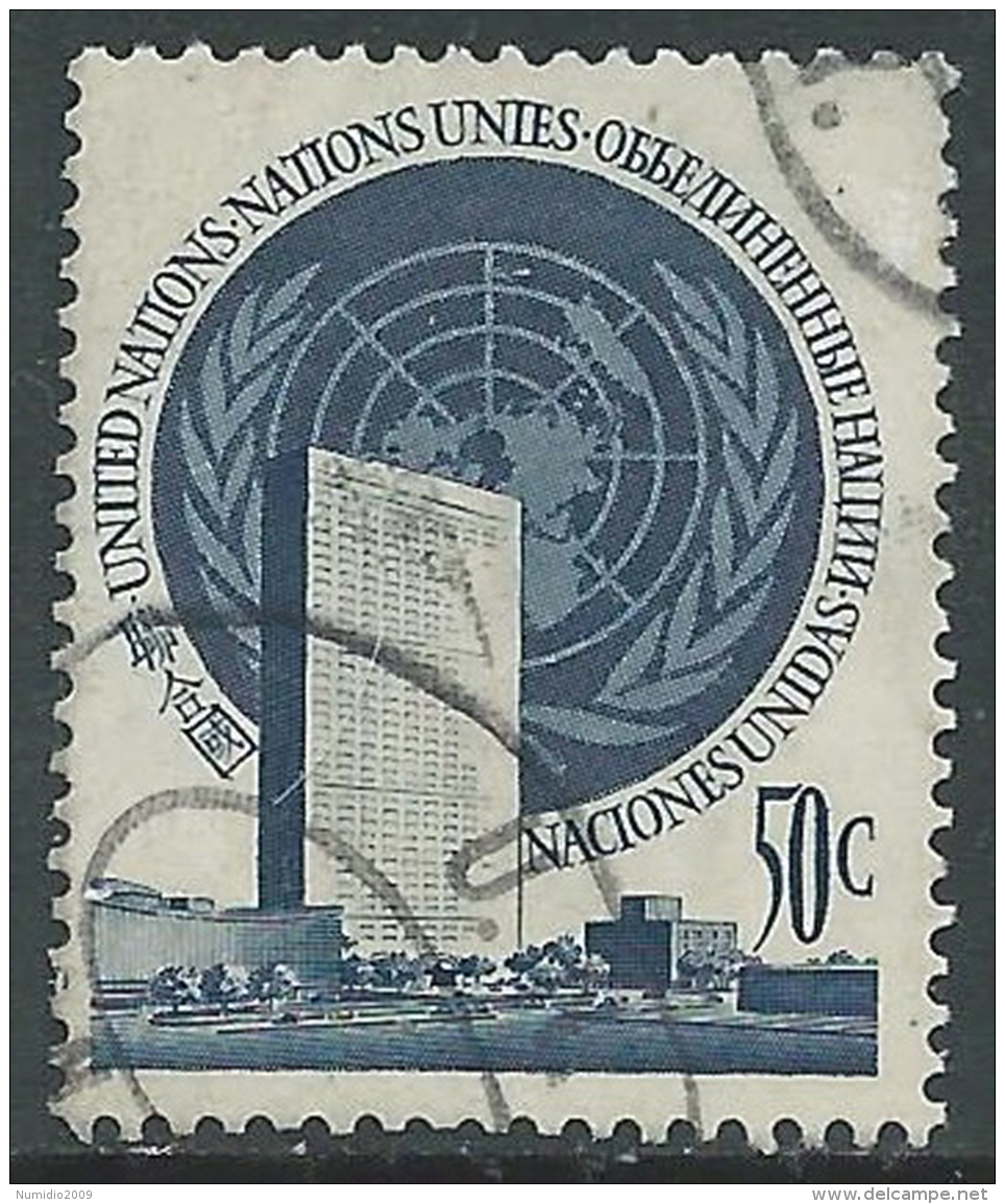 1951 NAZIONI UNITE NEW YORK USATO SOGGETTI DIVERSI 50 CENT - Z12-7 - Gebraucht