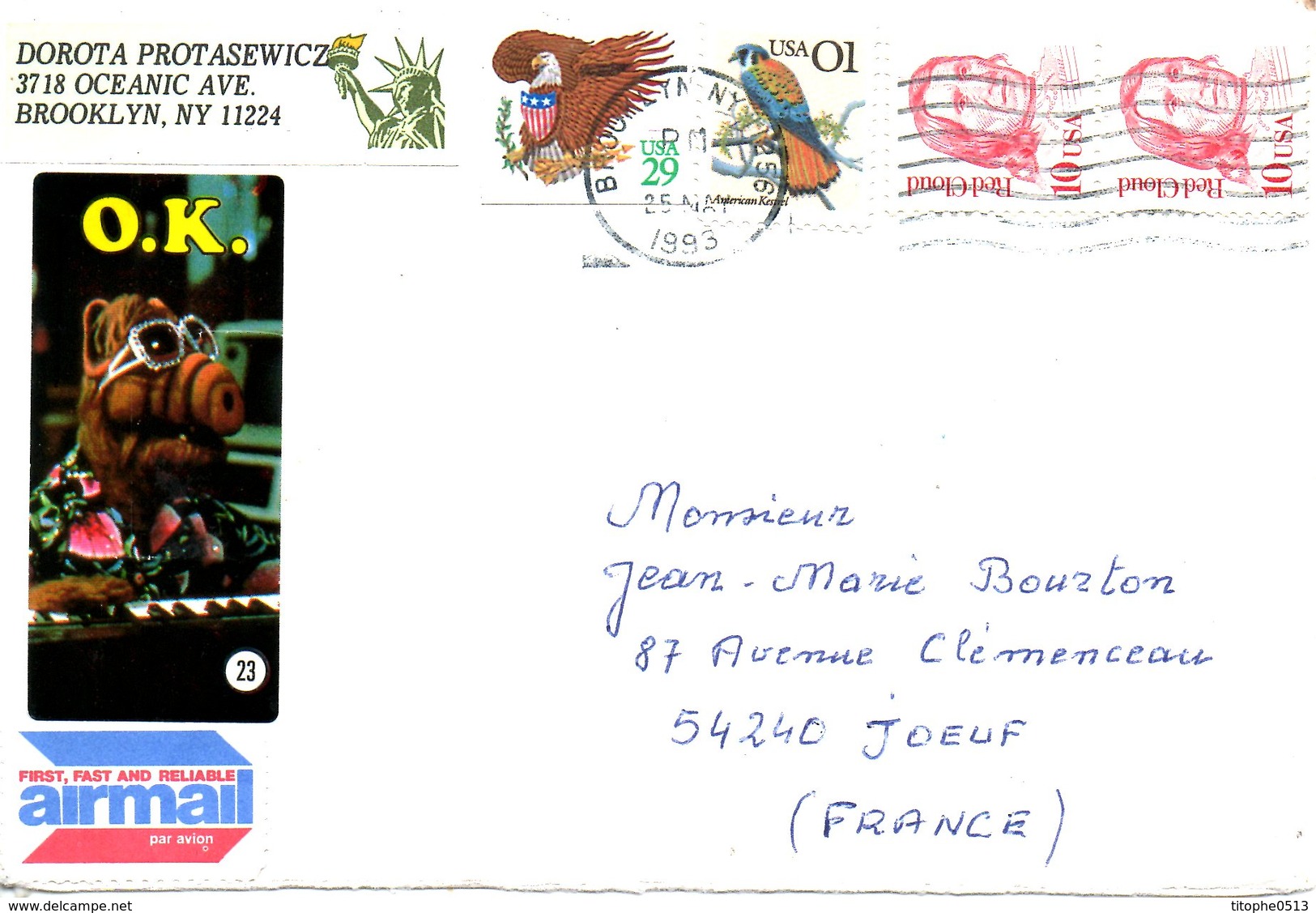 USA. N°1771 De 1987 Sur Enveloppe Ayant Circulé. Chef Sioux. - Indios Americanas