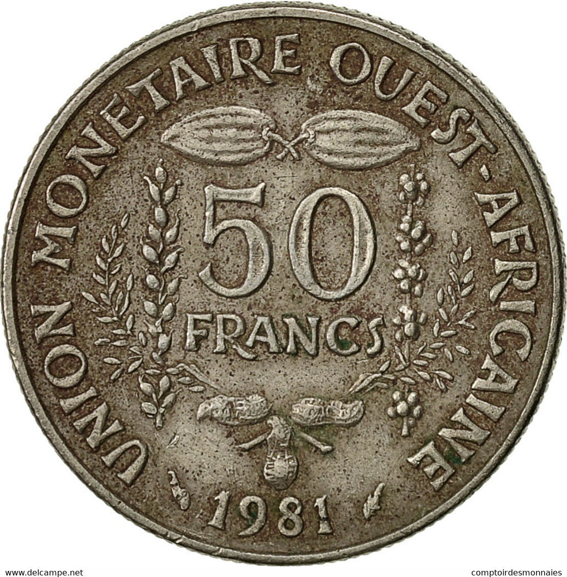 Monnaie, West African States, 50 Francs, 1981, Paris, TTB, Copper-nickel, KM:6 - Ivory Coast