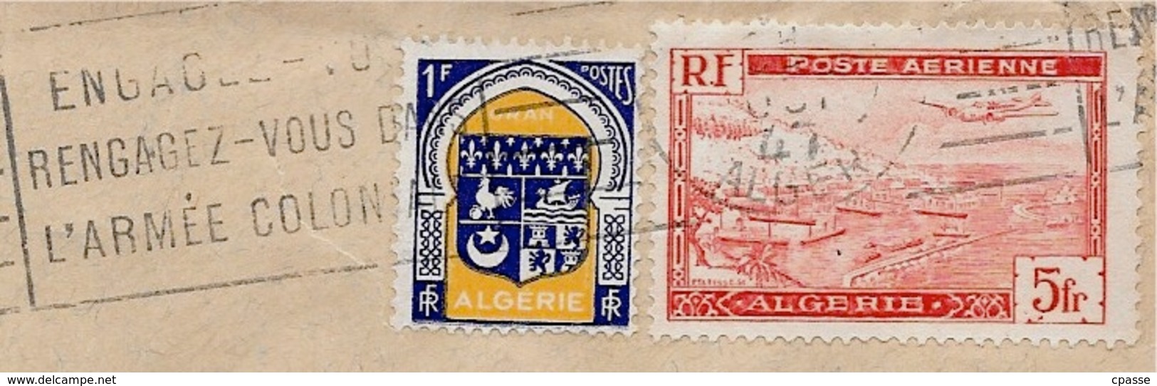 1947 Lettre Par Avion ALGER Algérie Par Consulat De Suisse à Destination Consul 31 TOULOUSE Affranchissement Composé - Airmail