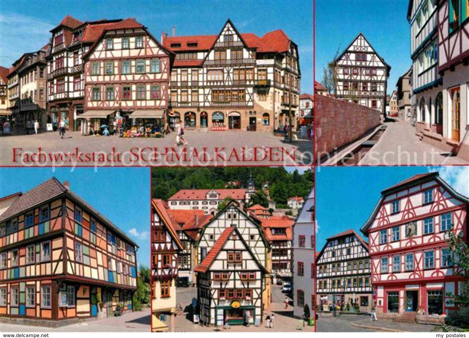 72855563 Schmalkalden Fachwerk Salzbruecke Kirchhof Stiller Gasse Altmarkt Schlo - Schmalkalden
