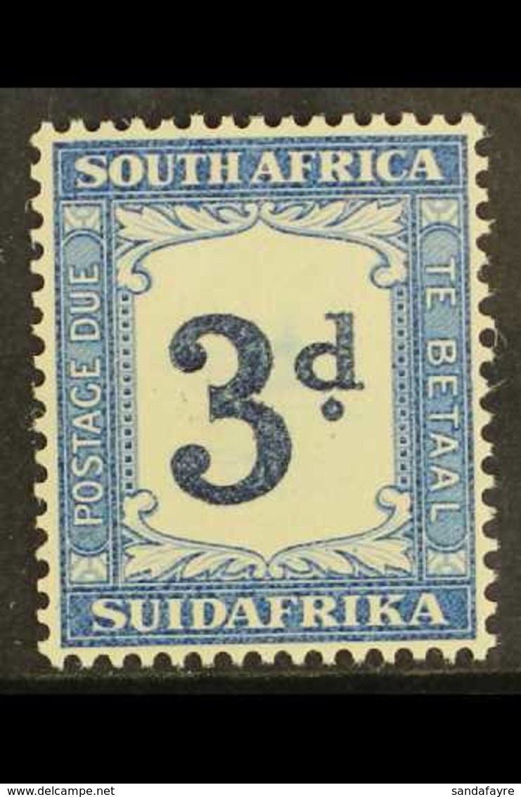 POSTAGE DUE  1932-42 3d Indigo And Milky Blue, Wmk Inverted, SG D28s, Very Fine Never Hinged Mint. For More Images, Plea - Ohne Zuordnung