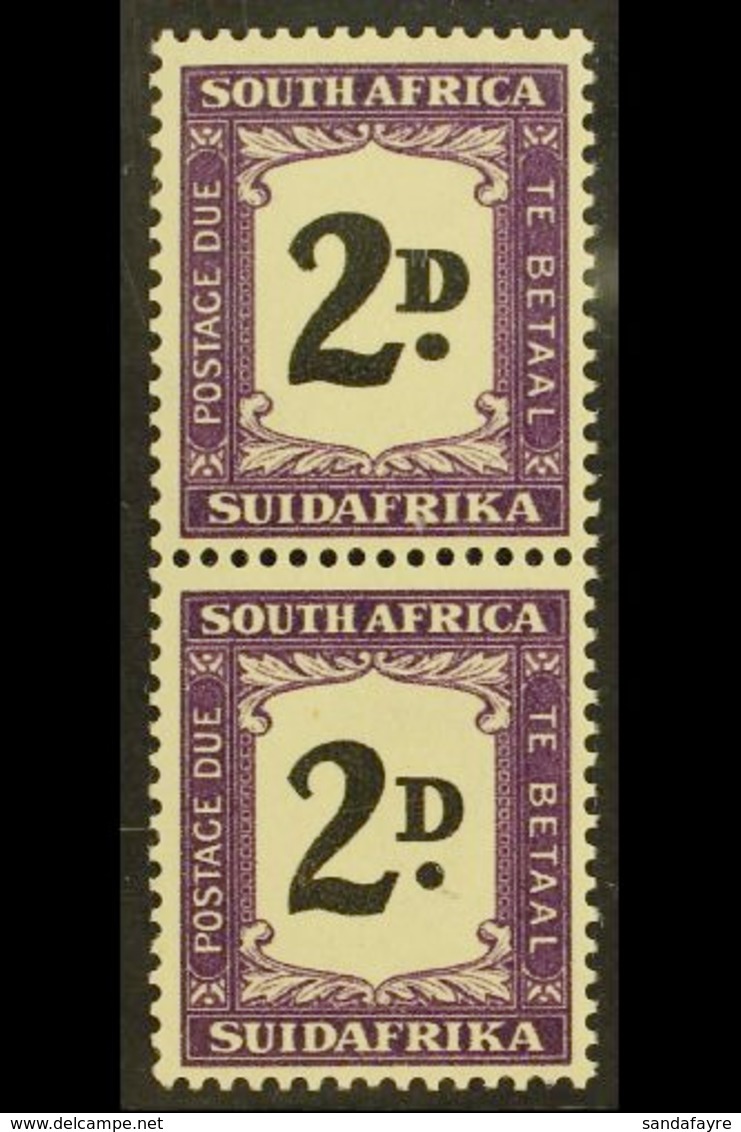 POSTAGE DUES  1948-9 2d Thick, Double "2D." In Vertical Pair With Normal, SG D36a, Never Hinged Mint. For More Images, P - Ohne Zuordnung