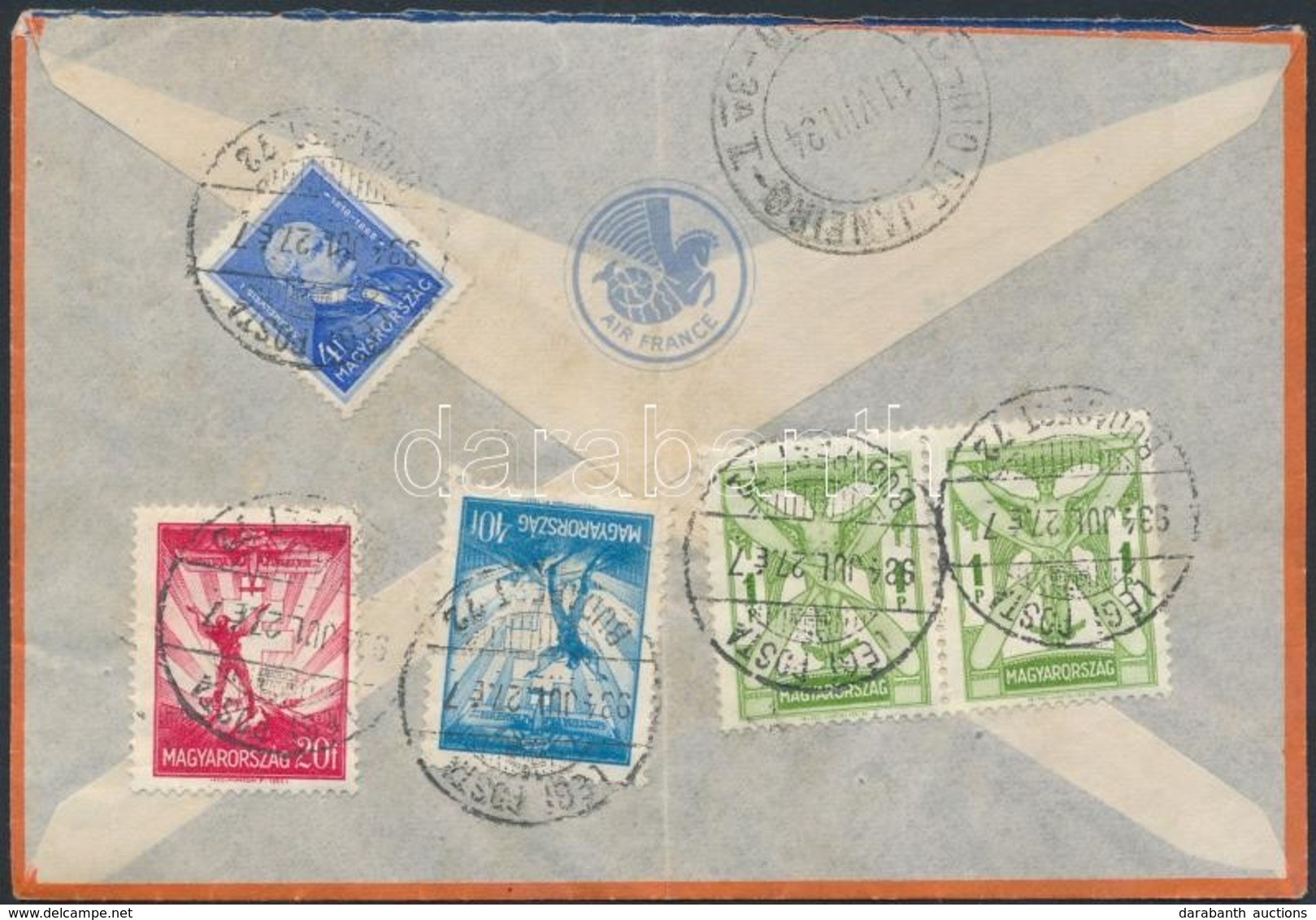 1934 Légi Levél Rio De Janeiróba Airmail Cover To Rio De Janeiro - Sonstige & Ohne Zuordnung