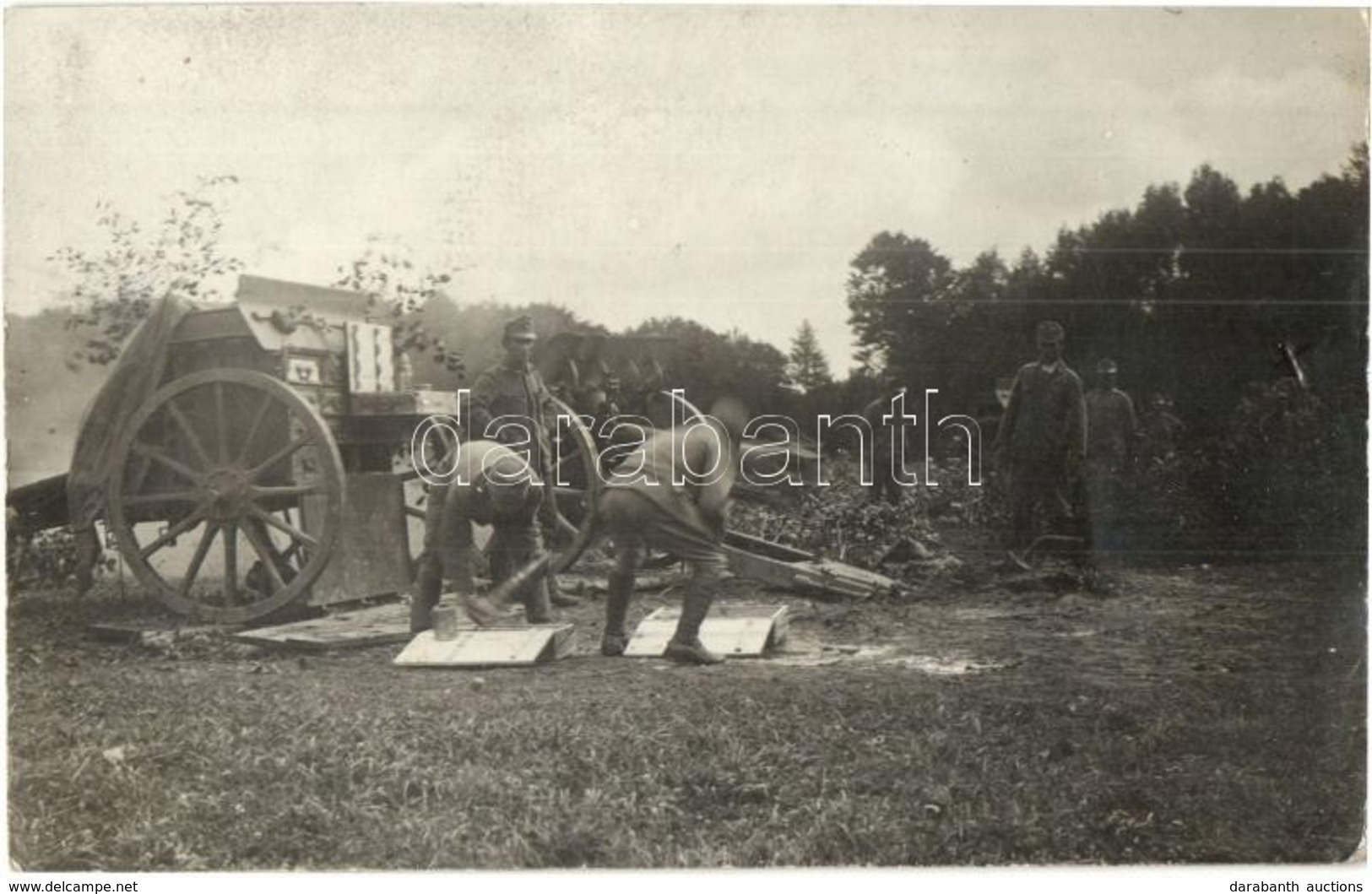 T2/T3 1916 Cs. és Kir. 31. Tüzérezred 3. ütegének Egyik ágyúja Az Elsütés Pillanatában / WWI K.u.k. Military. Firing Can - Ohne Zuordnung