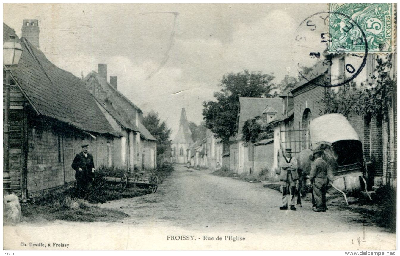 N°61506 -cpa Froissy -rue De L'église- - Froissy