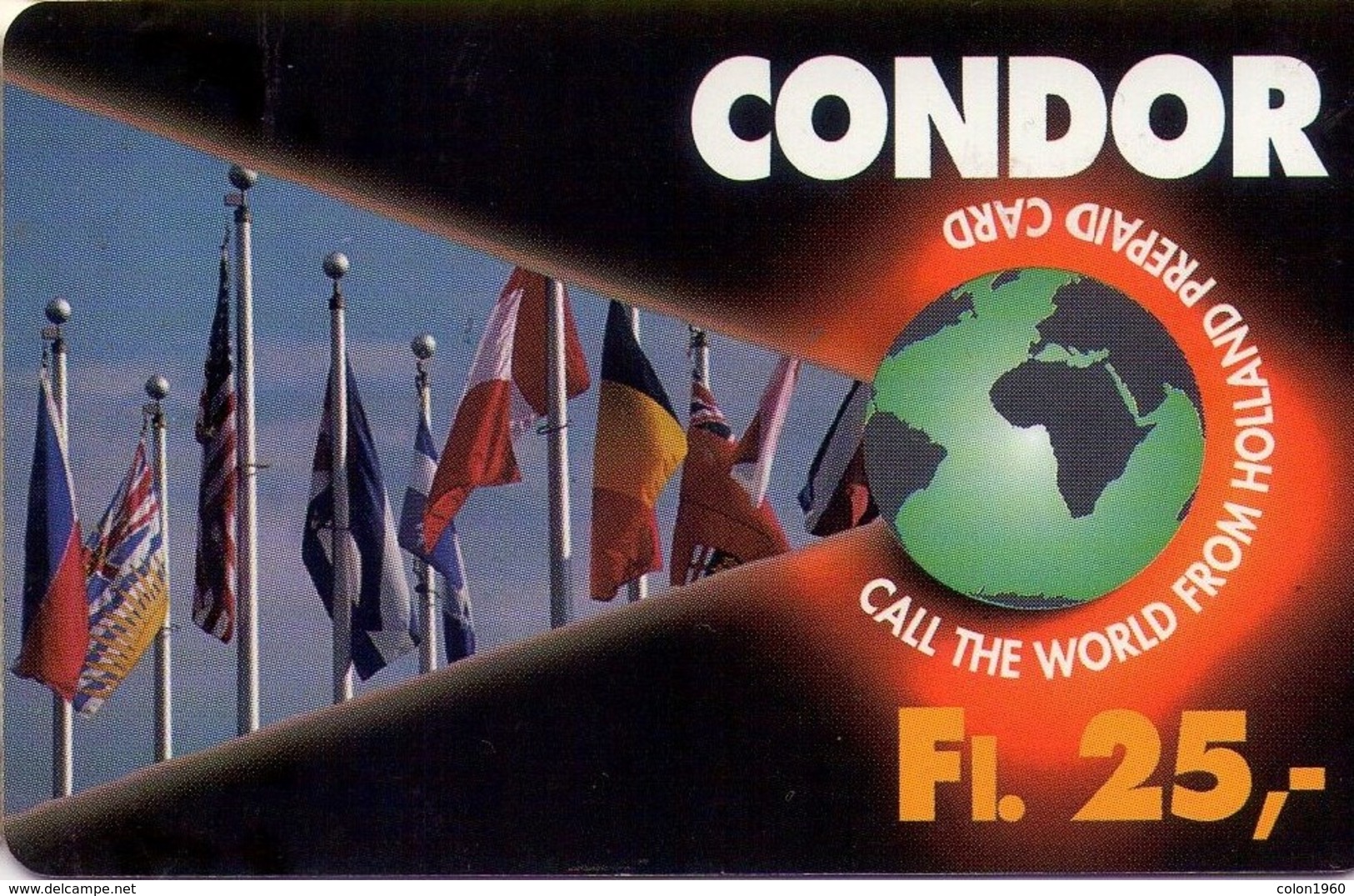 HOLANDA (PREPAGO). Condor Flags. NL-PRE-CDR-0004B. (006) - Cartes GSM, Prépayées Et Recharges