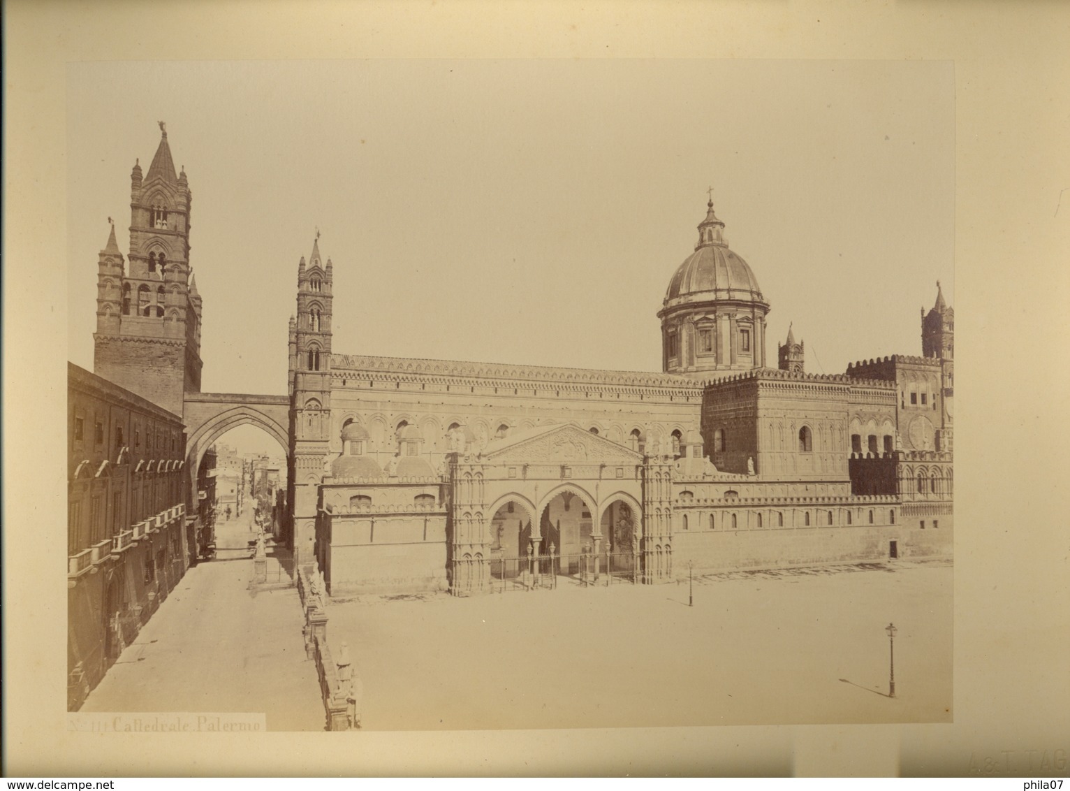 Italy - No. 116 Cattedrale Palermo. Dry Cancel Of Photograph, Photo Dimension 24.6x19 Cm / 4 Scans - Old (before 1900)