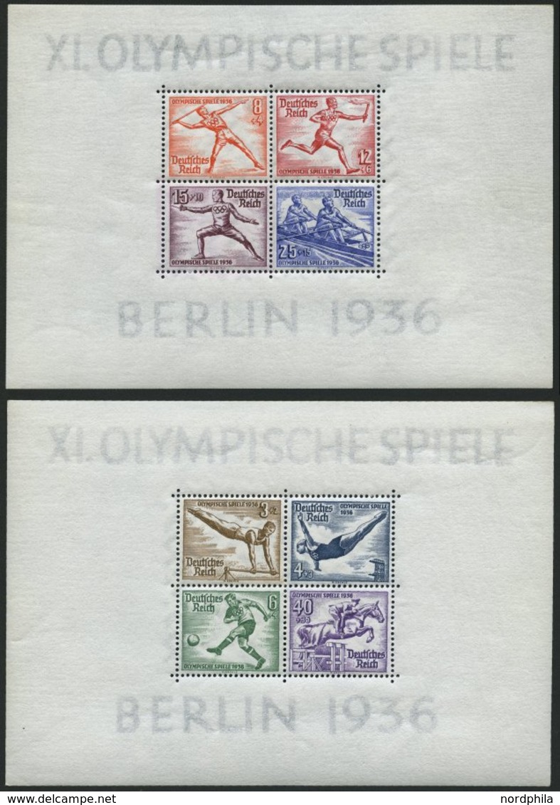 Dt. Reich Bl. 5/6 **, 1936, Blockpaar Olympische Spiele, Pracht, Mi. 260.- - Andere & Zonder Classificatie