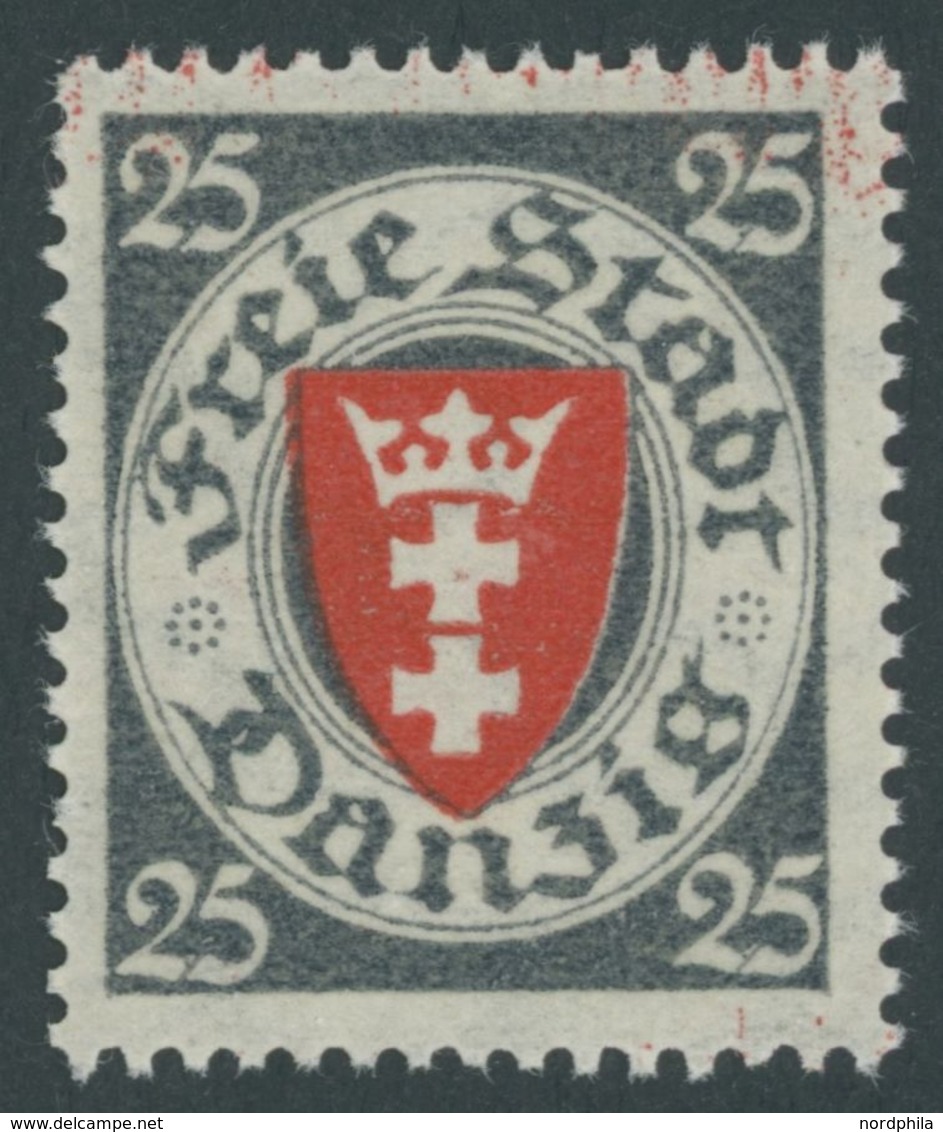 FREIE STADT DANZIG 197xa **, 1924, 25 Pf. Dunkeltürkisgrau/zinnoberrot, Normale Zähnung, Postfrisch, Pracht, Mi. 150.- - Andere & Zonder Classificatie