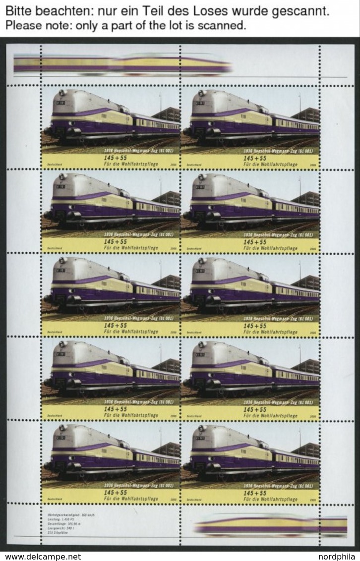 BUNDESREPUBLIK 2560-63KB **, 2006, Eisenbahnen In Deutschland Im Kleinbogensatz, Pracht, Mi. 90.- - Used Stamps