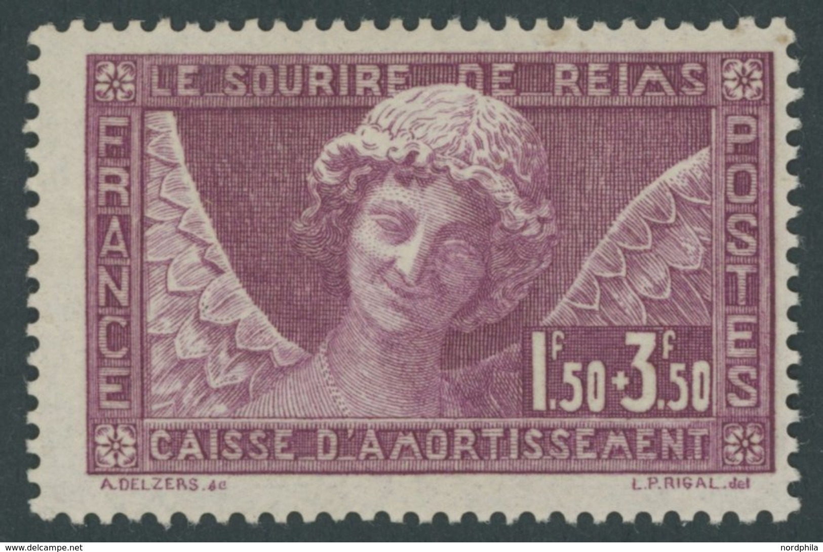 FRANKREICH 248 **, 1930, 1.50 Fr. Lächeln Von Reims, Postfrisch, Pracht, Mi. 120.- - Andere & Zonder Classificatie