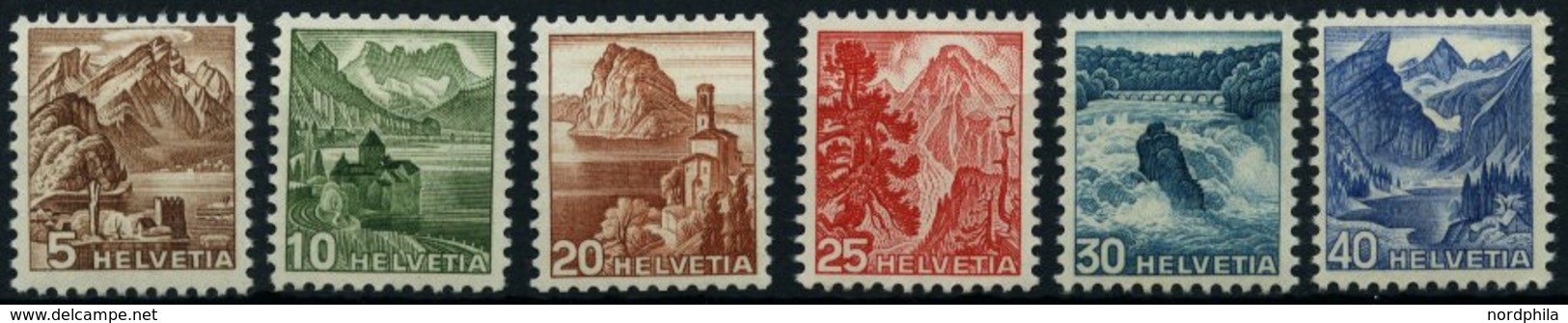 SCHWEIZ BUNDESPOST 500-05 **, 1948, Landschaften, Prachtsatz, Mi. 55.- - 1843-1852 Federale & Kantonnale Postzegels