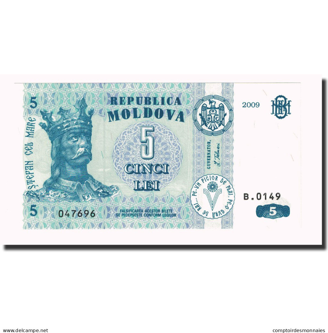 Billet, Moldova, 5 Lei, 2009, KM:9e, NEUF - Moldavië